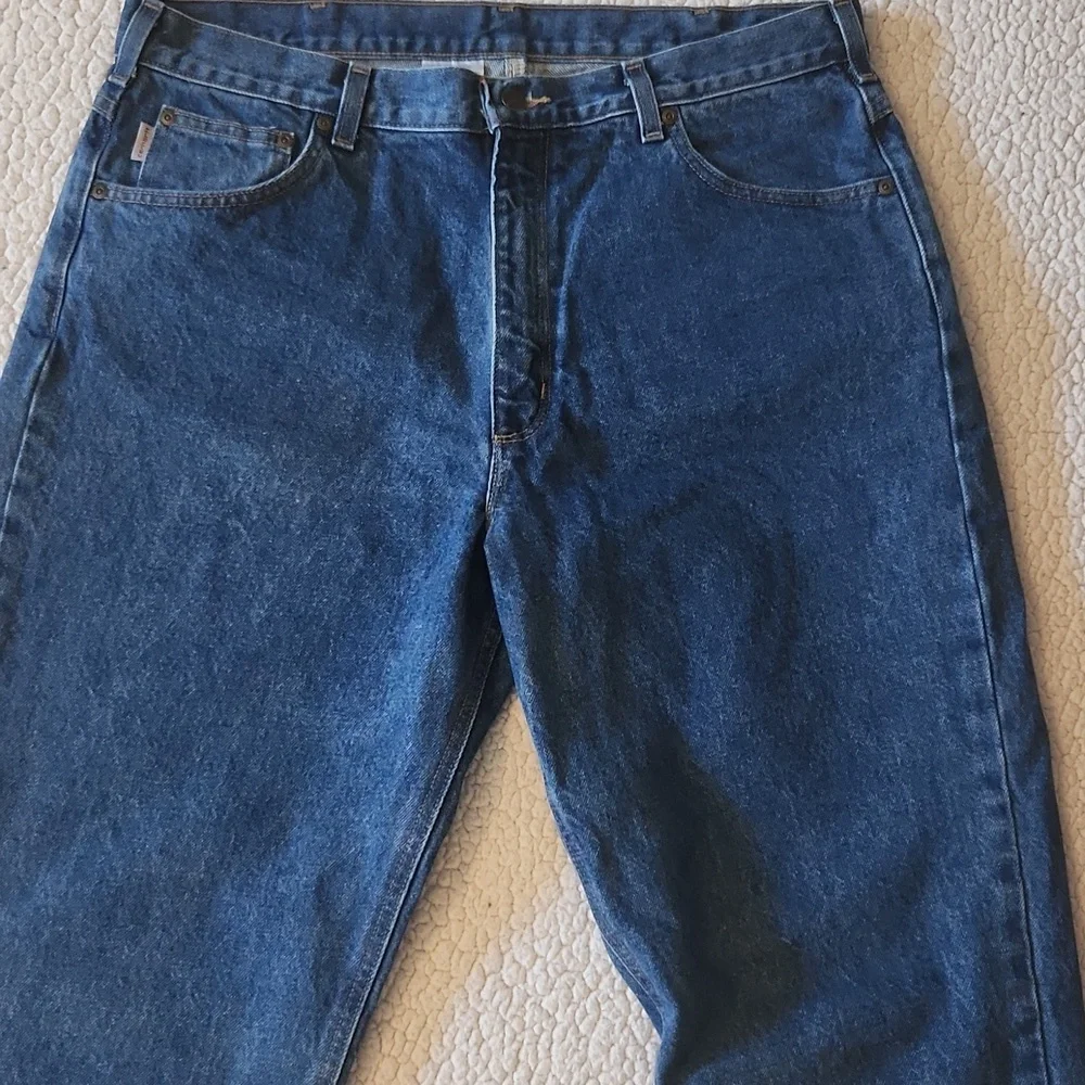 Carhartt Relaxed Fit Acid Washed Straight Leg 100% Cotton Jeans